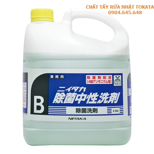 TKT - Chất tẩy rửa trung tính khử trùng loại can 4kg từ Nhật Bản